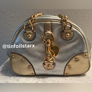 *SOLD* Juicy Couture vintage metallic bowler bag